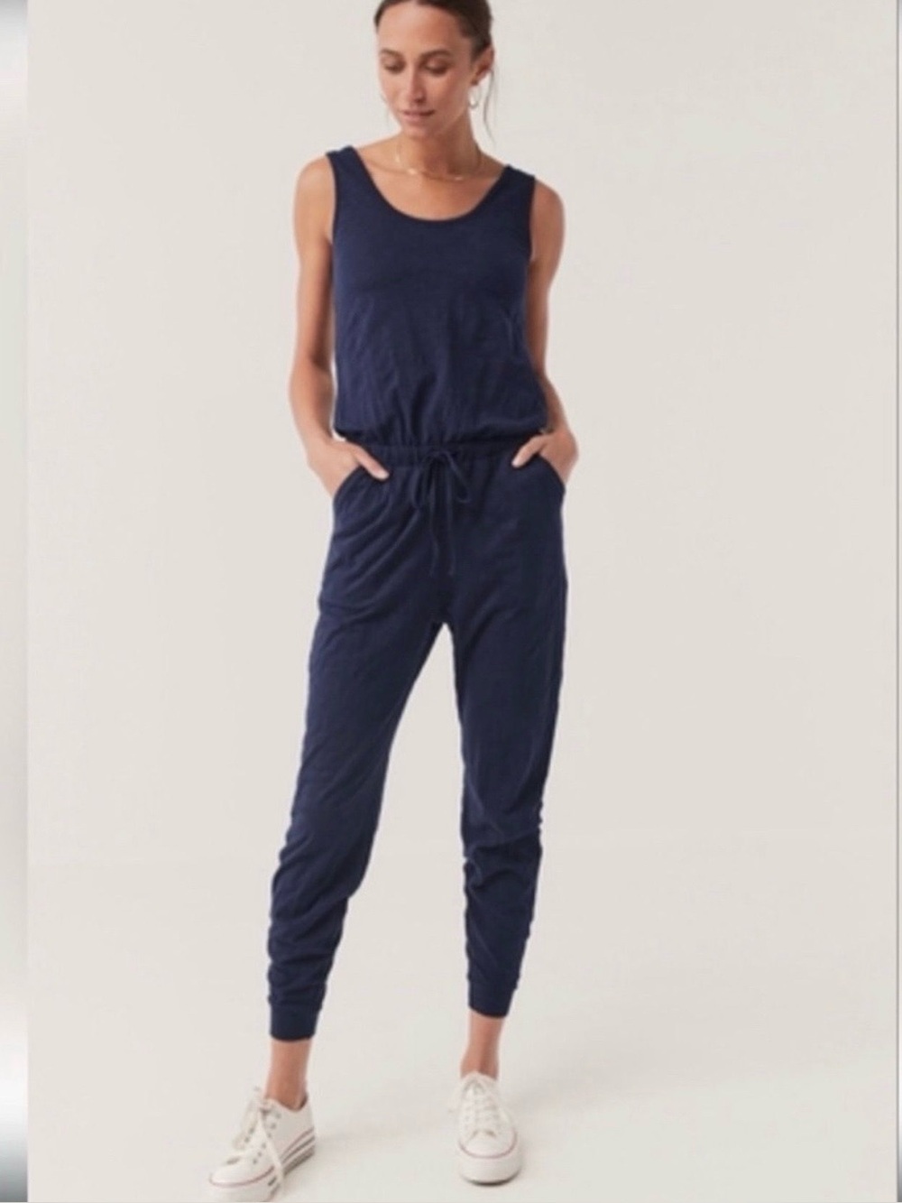 NWOT Pact All Day Easy Jumpsuit/Romper /Jogger Women’s Size Medium Black
